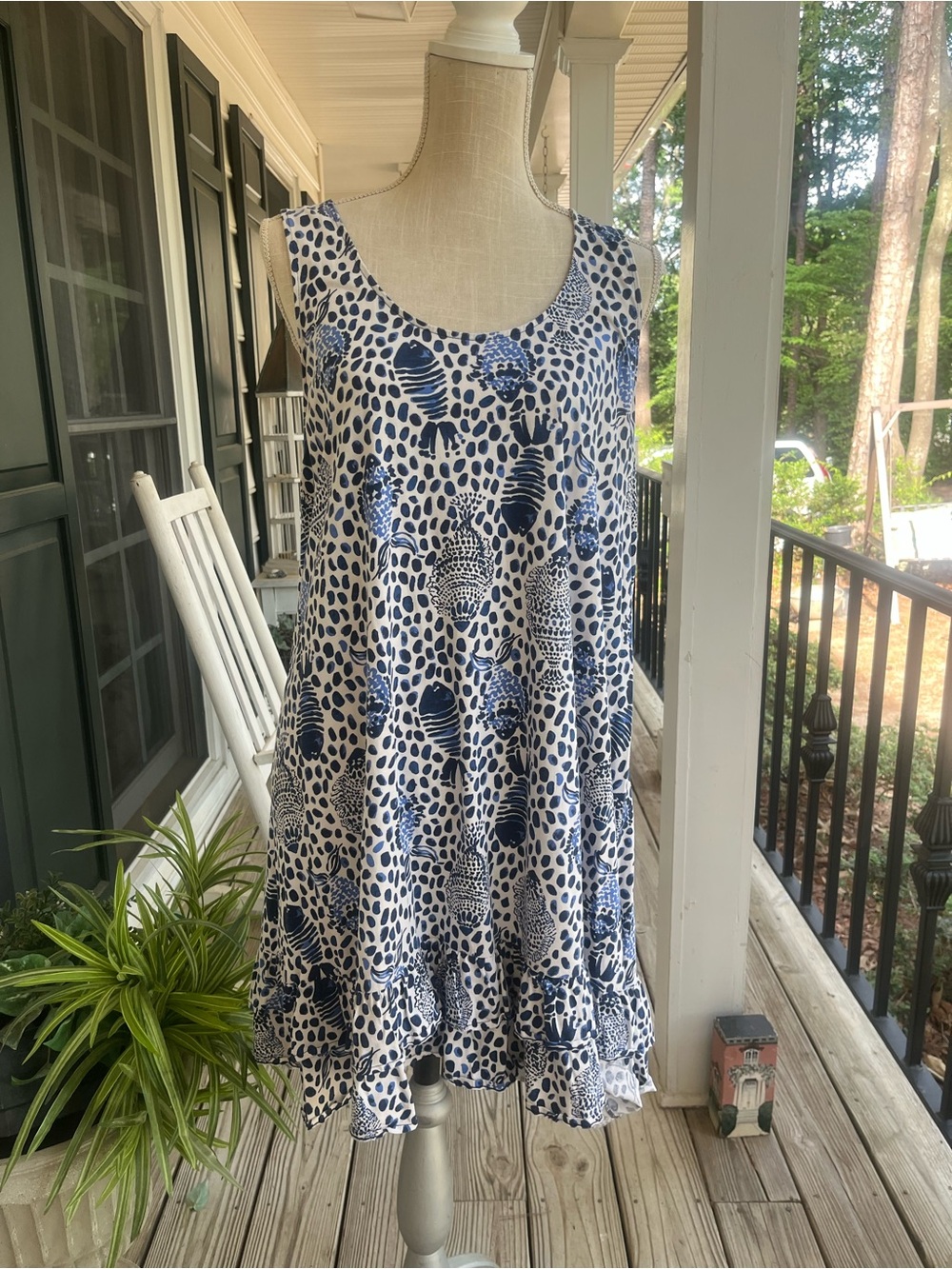 Lilly Pulitzer 🏝️ Evangelia Sleeveless Dress, XL, Heart & Sole Navy, NWOT Beach